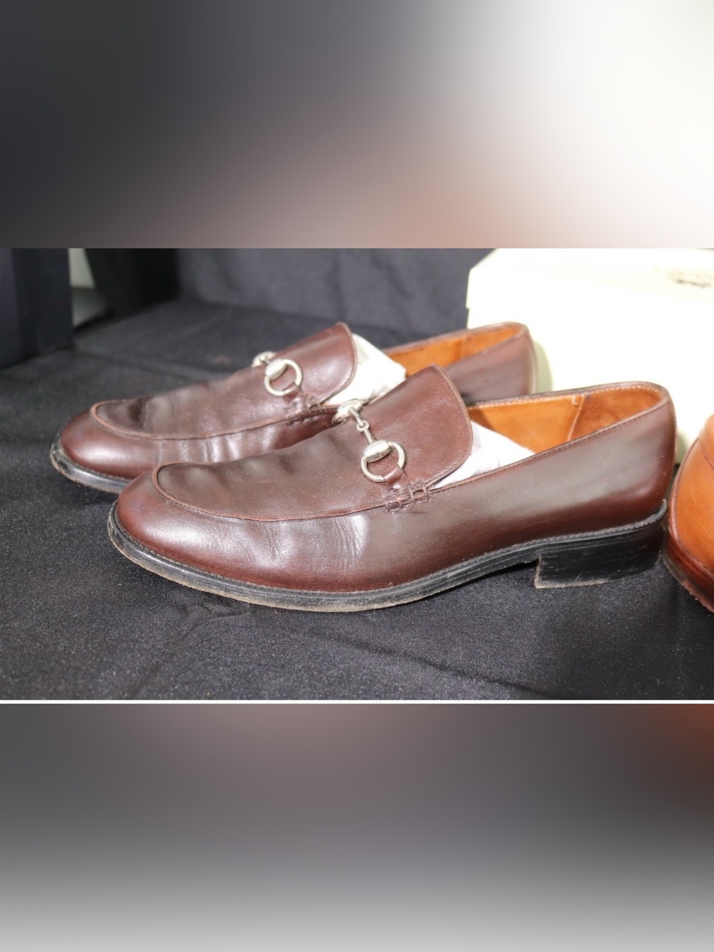 Gucci Men’s Dark Brown Leather Horsebit Loafers